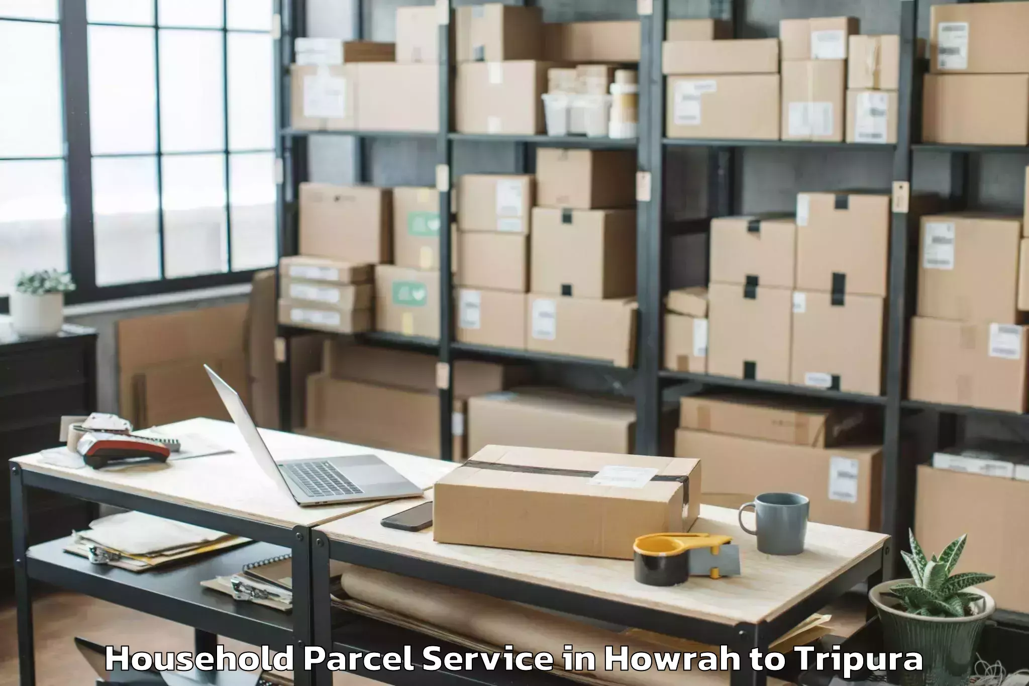 Easy Howrah to Damchhara Household Parcel Booking